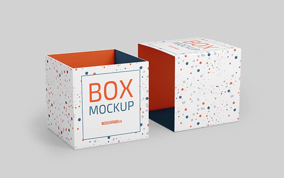 Free Box PSD Mockup