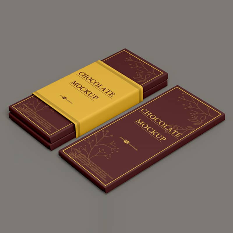 Free Chocolate Bar Mockup Templates in PSD