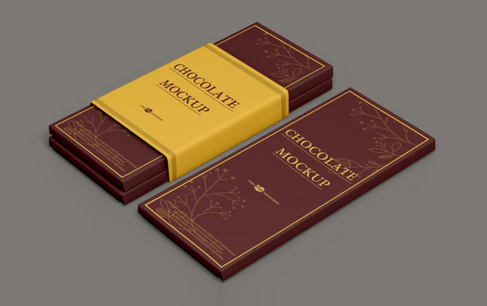 Free Chocolate Bar Mockup Templates in PSD