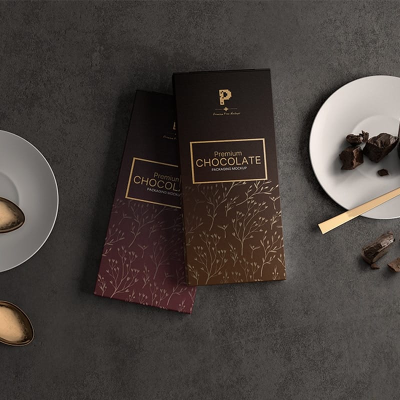 Free Chocolate Bar Packaging Mockup