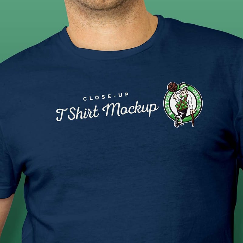 Free Closeup T-Shirt Mockup PSD