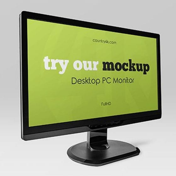Free Desktop PC Monitor Mockups