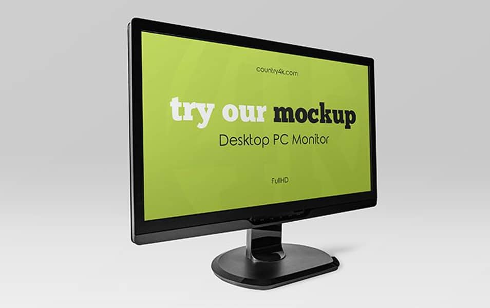 Free Desktop PC Monitor Mockups