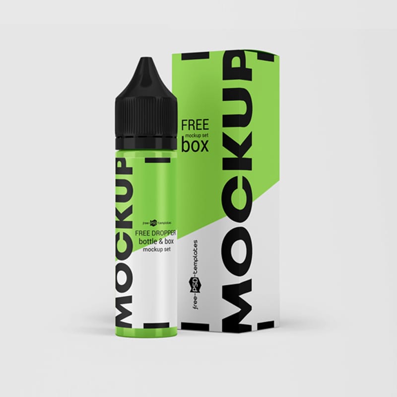 Free Dropper Bottle PSD Mockup Set