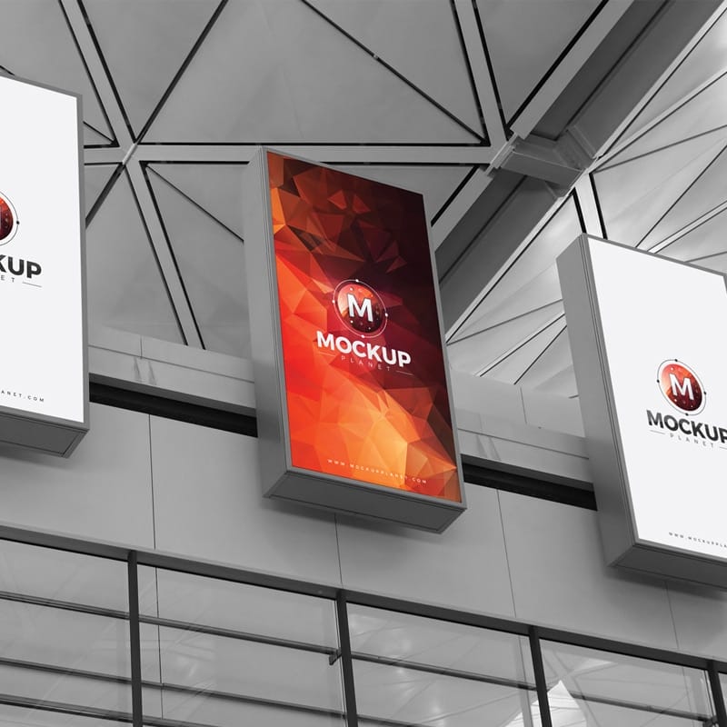 Free Expo 3 Empty Billboard Mockup PSD