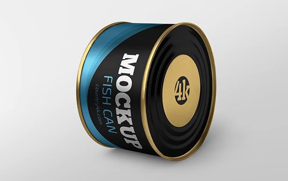 Free Fish Can MockUp