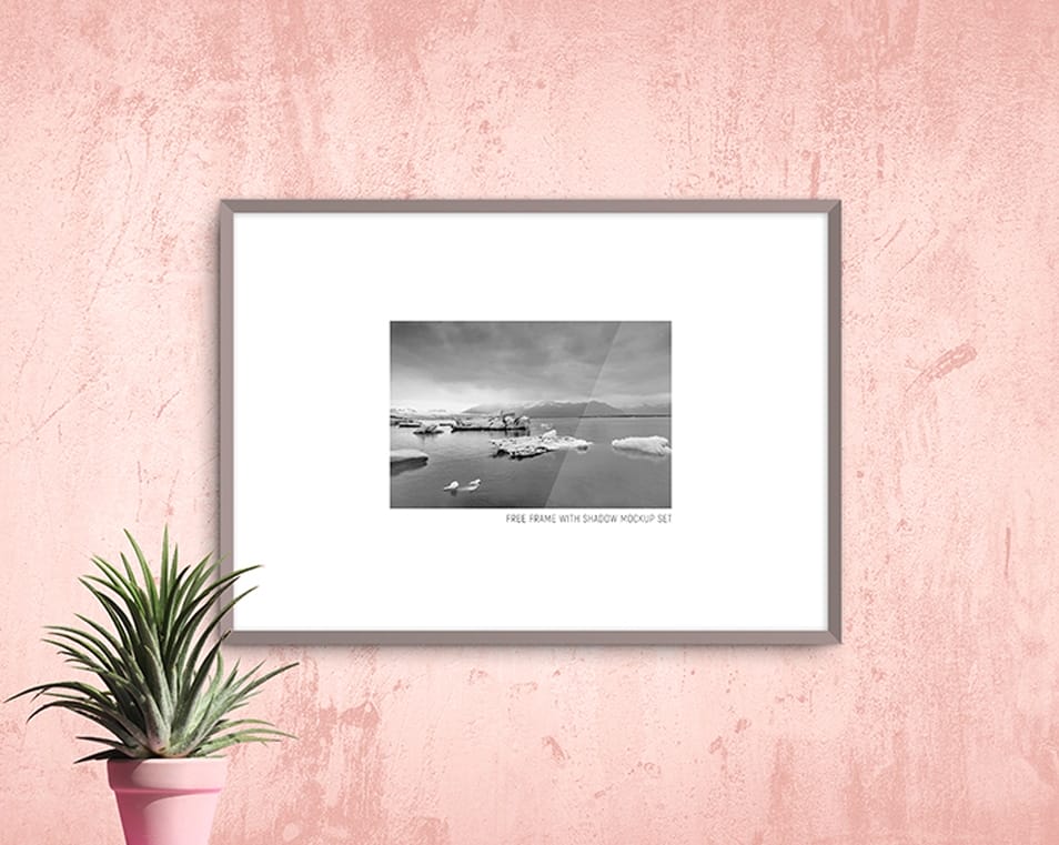 Free Frame With Shadow Mockup Set