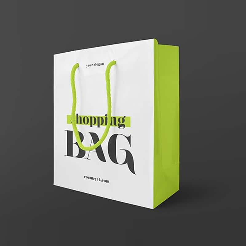 Free Glossy Shopping Bag Mockup