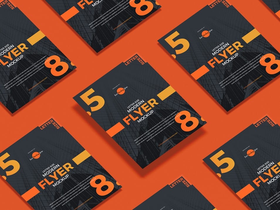 Free Letter Size Modern Flyer Mockup