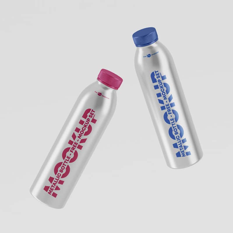 Free Metallic Bottle Mockups