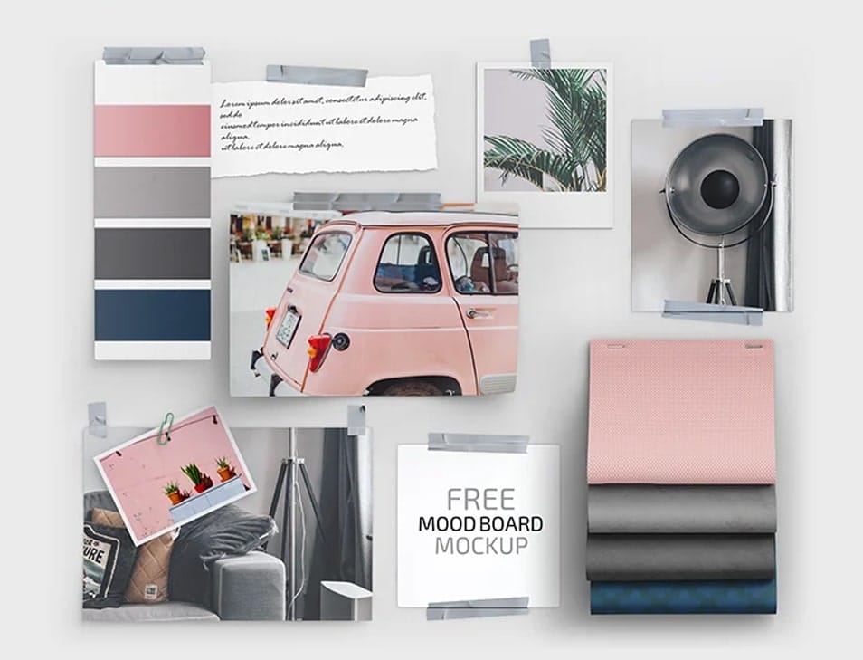 Free Mood Board Set Template in PSD