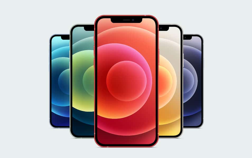 Free New iPhone 12, iPhone 12 Pro & iPhone Pro Max Mockup PSD Set