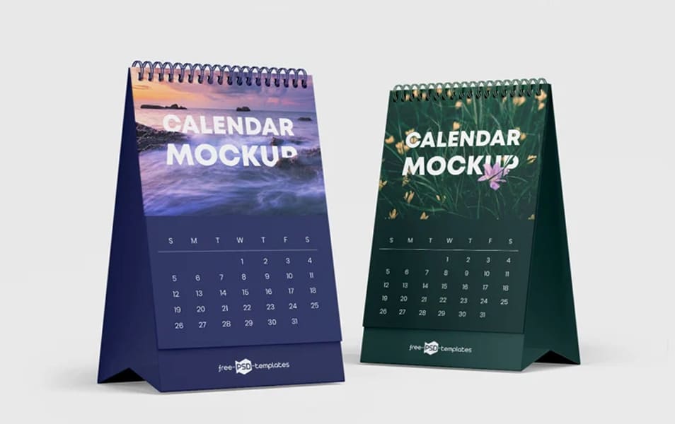 Free PSD Calendar Mockup Set