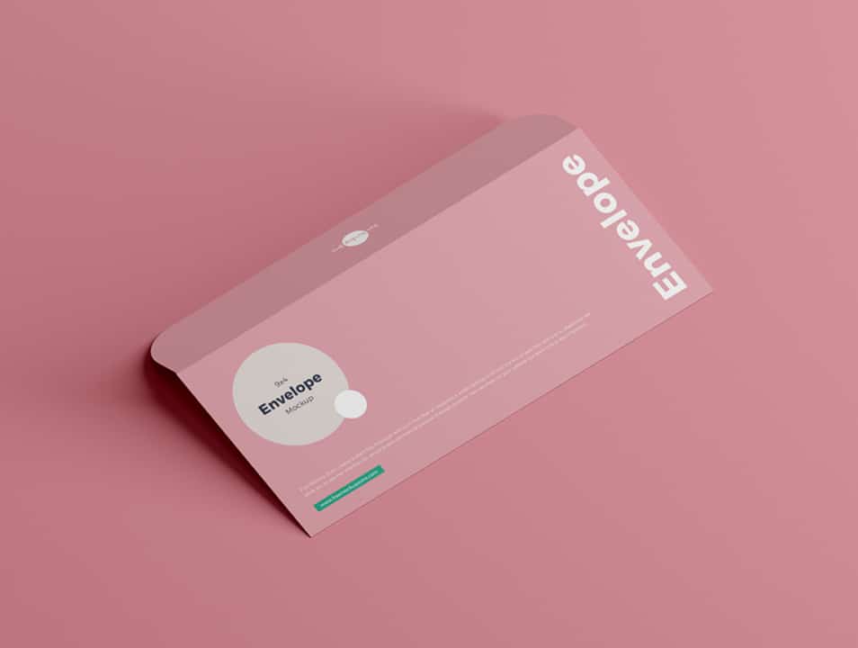 Free PSD 9×4 Envelope Mockup