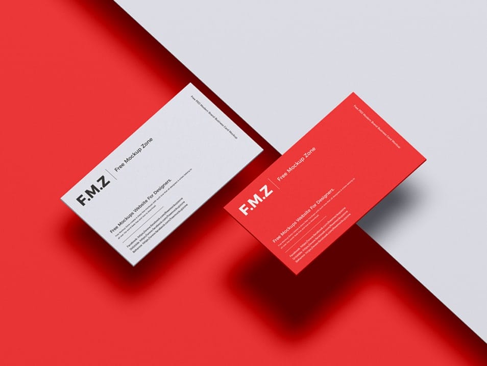 Free PSD Modern Brand Business Card Mockup