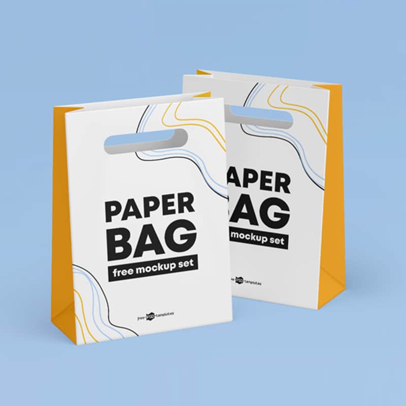 Free Paper Bag PSD Mockups