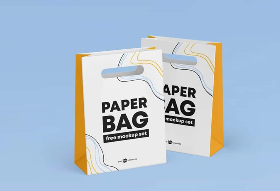 Free Paper Bag PSD Mockups