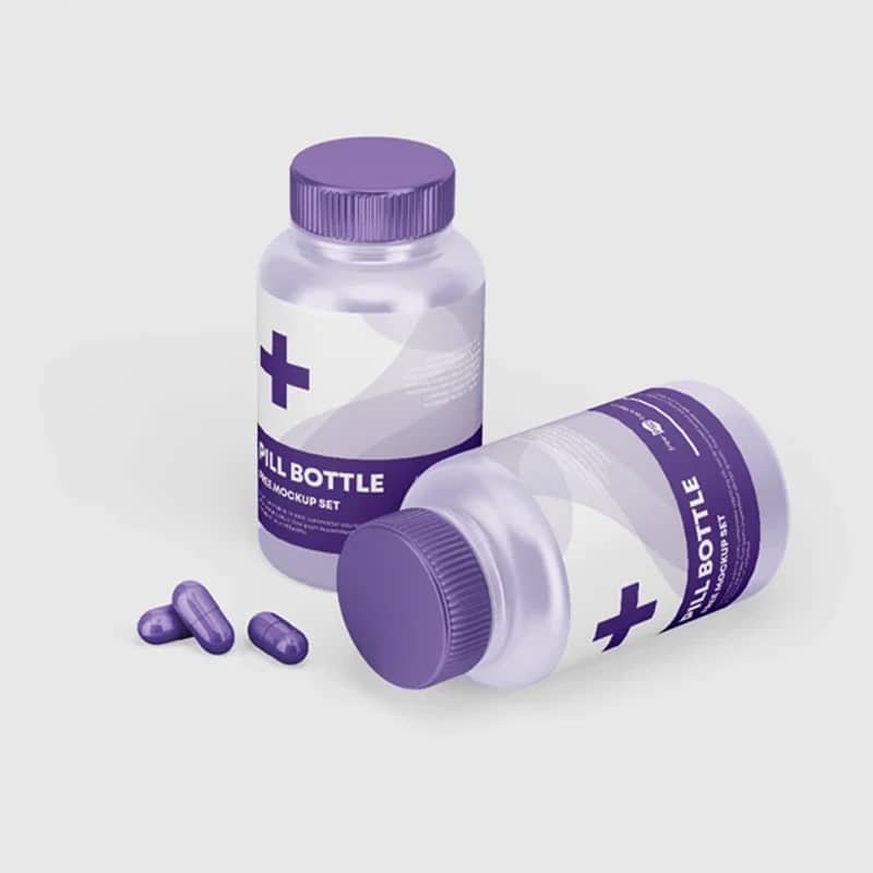Free Pill Bottle Mockup Set Template