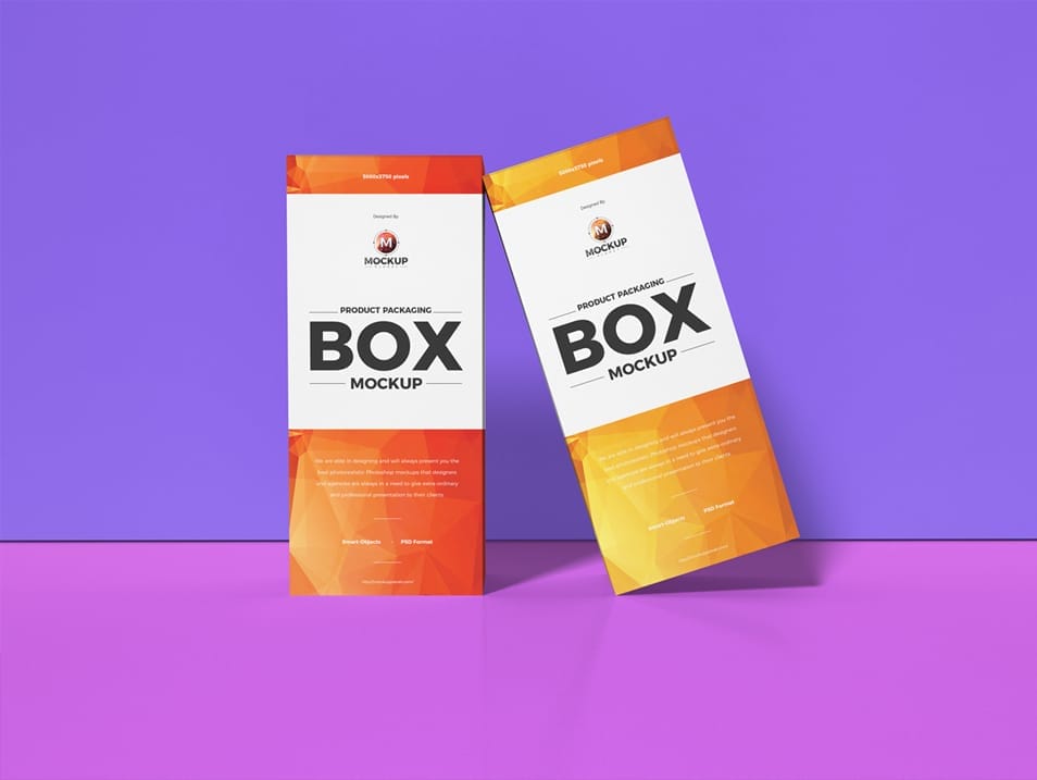 Free Product Packaging Box Mockup Design
