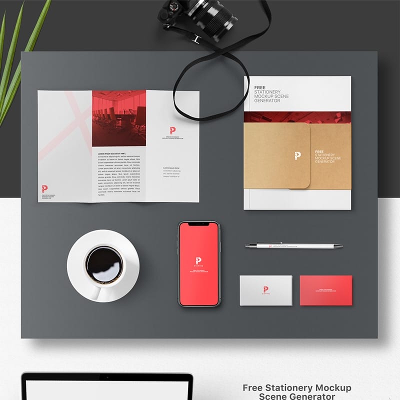 Free Stationery Mockup Scene Generator