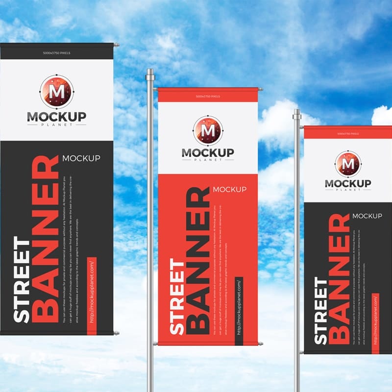 Free Street Banner Mockup Design