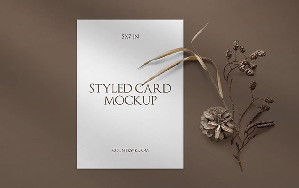 Free Styled Card Mockup