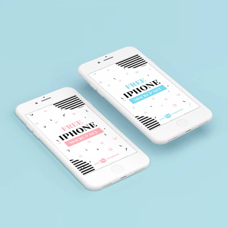 Free iPhone PSD Mockup Set Templates