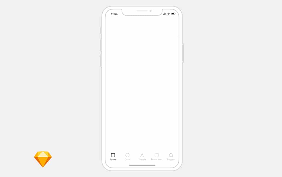 Free iPhone X Wireframe Template