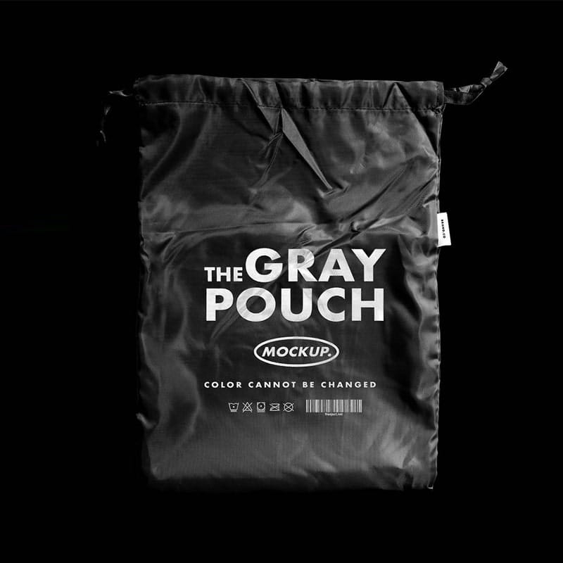 Gray Pouch Mockup Template PSD