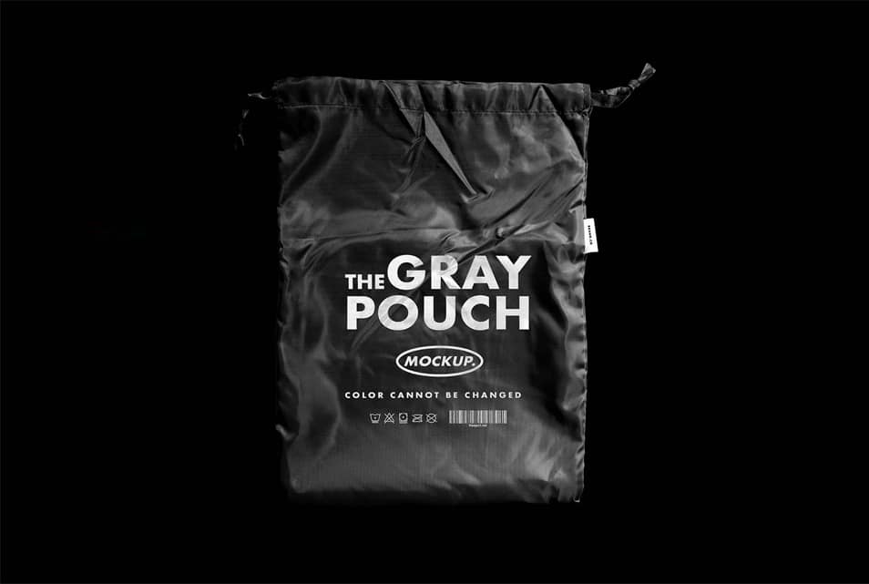 Gray Pouch Mockup Template PSD