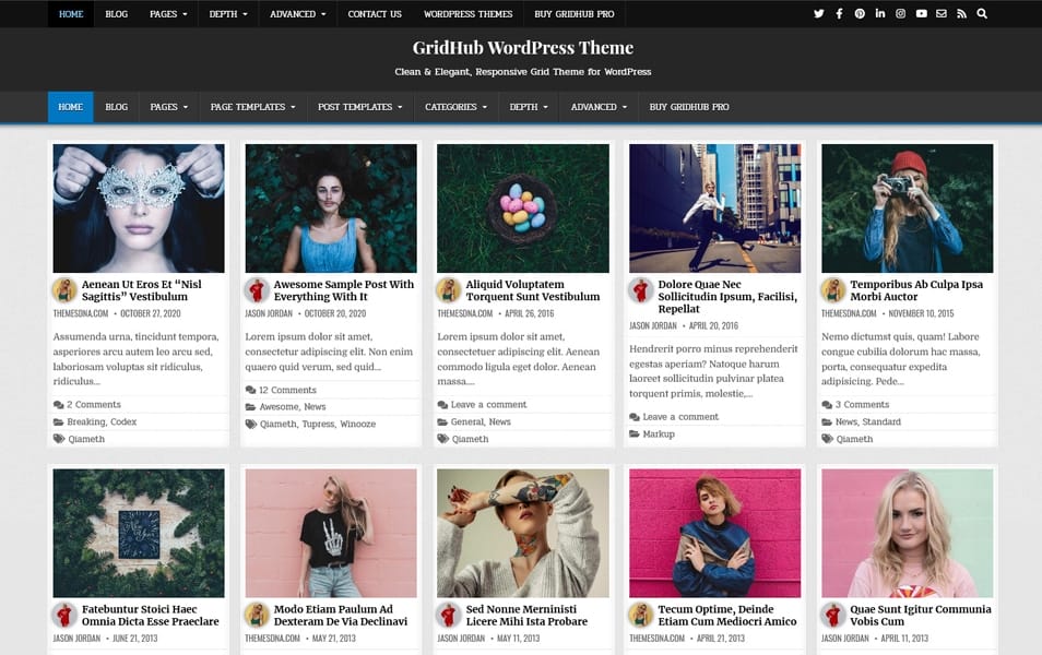 25+ Best Free Masonry Grid Style WordPress Themes 2022 3 GridHub