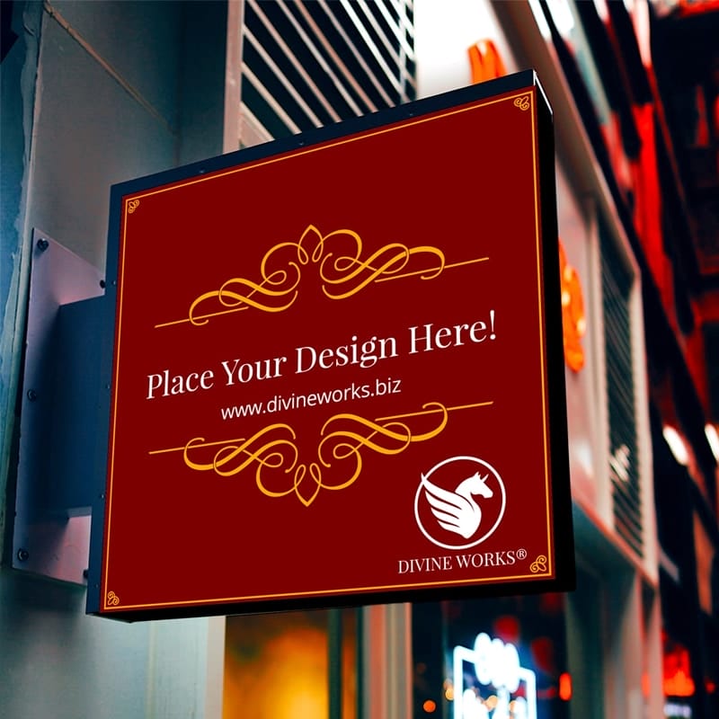 Hanging Shop Signage Mockup » CSS Author