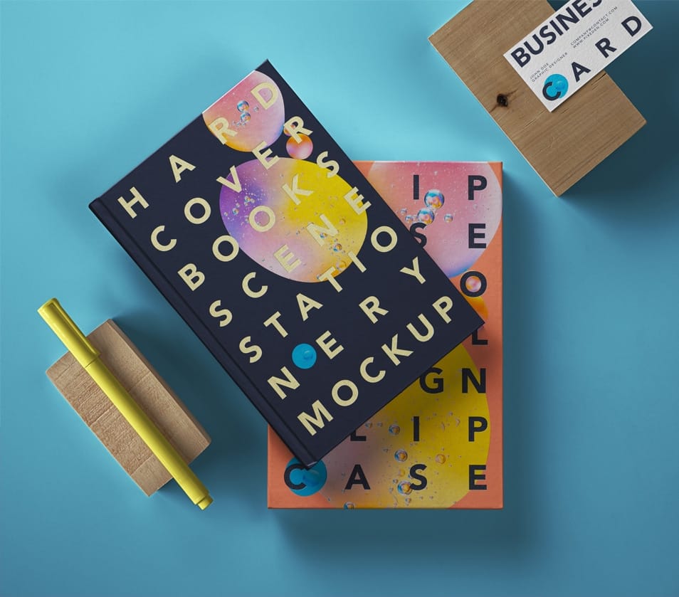 Hardcover PSD Book Mockup Scene