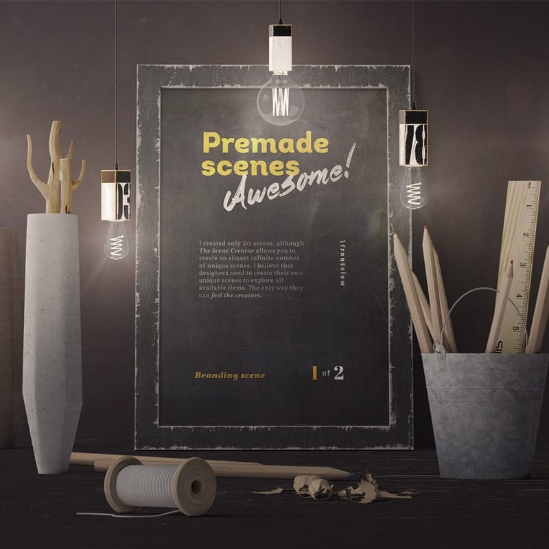 Home Vintage Mockup Scene