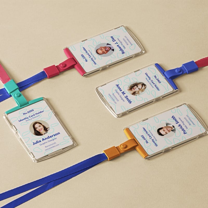 ID PSD Card Holder Mockup Scene