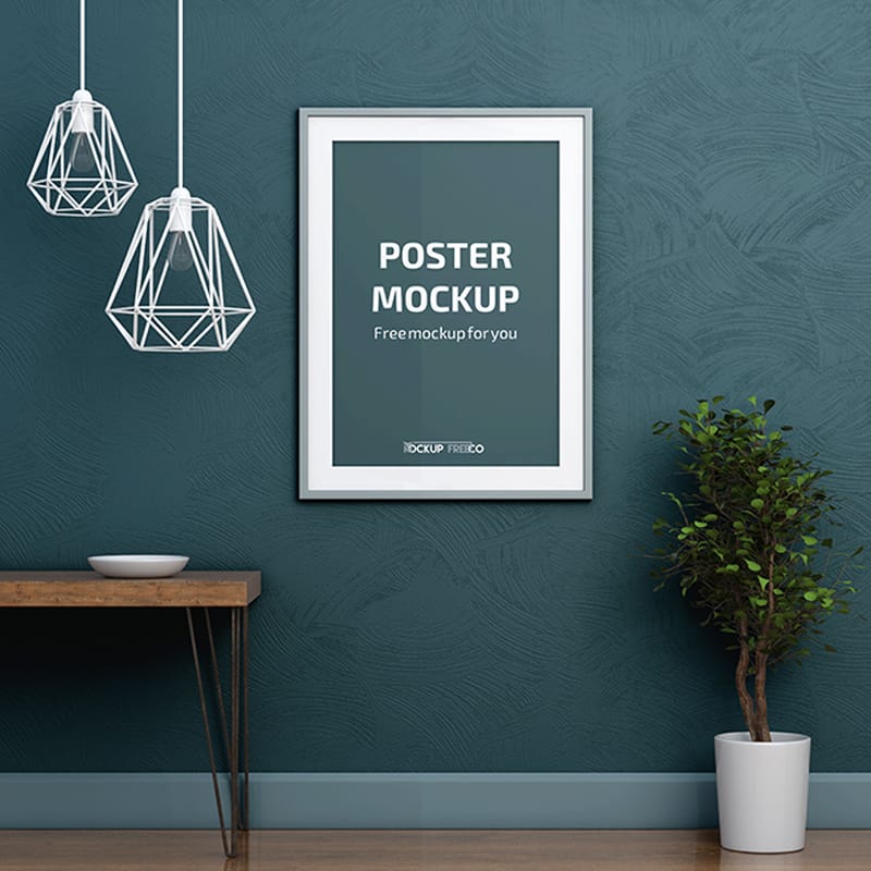 Interior Poster Free PSD Mockup » CSS Author