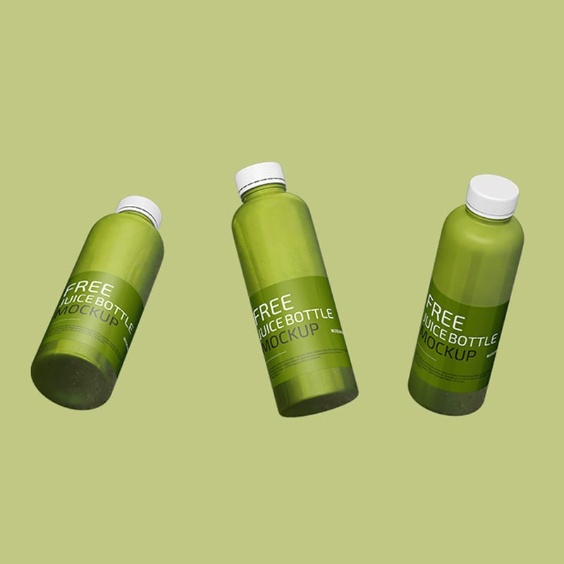 Juice Bottle Free PSD Mockup