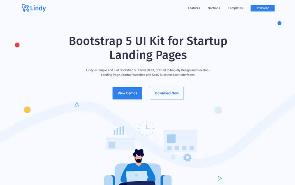 Lindy UI Kit Free Bootstrap 5 Startup UI Kit