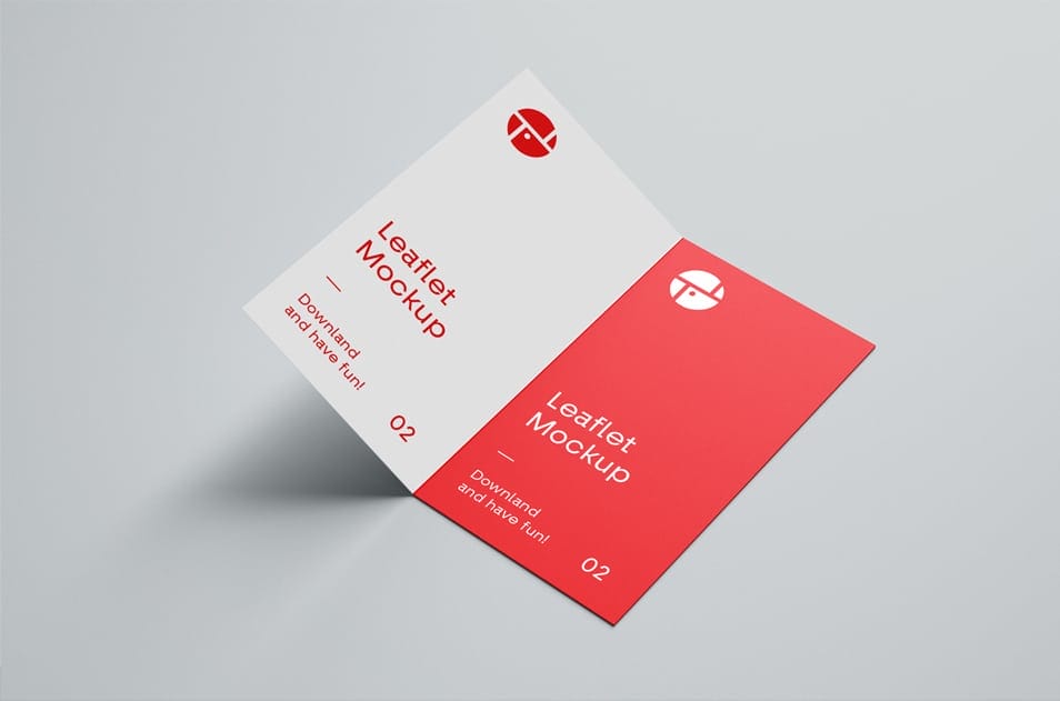 Open Two Fold Brochure Mockup