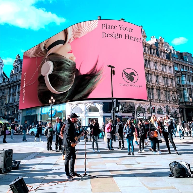 Outdoor Billboard Building Mockup