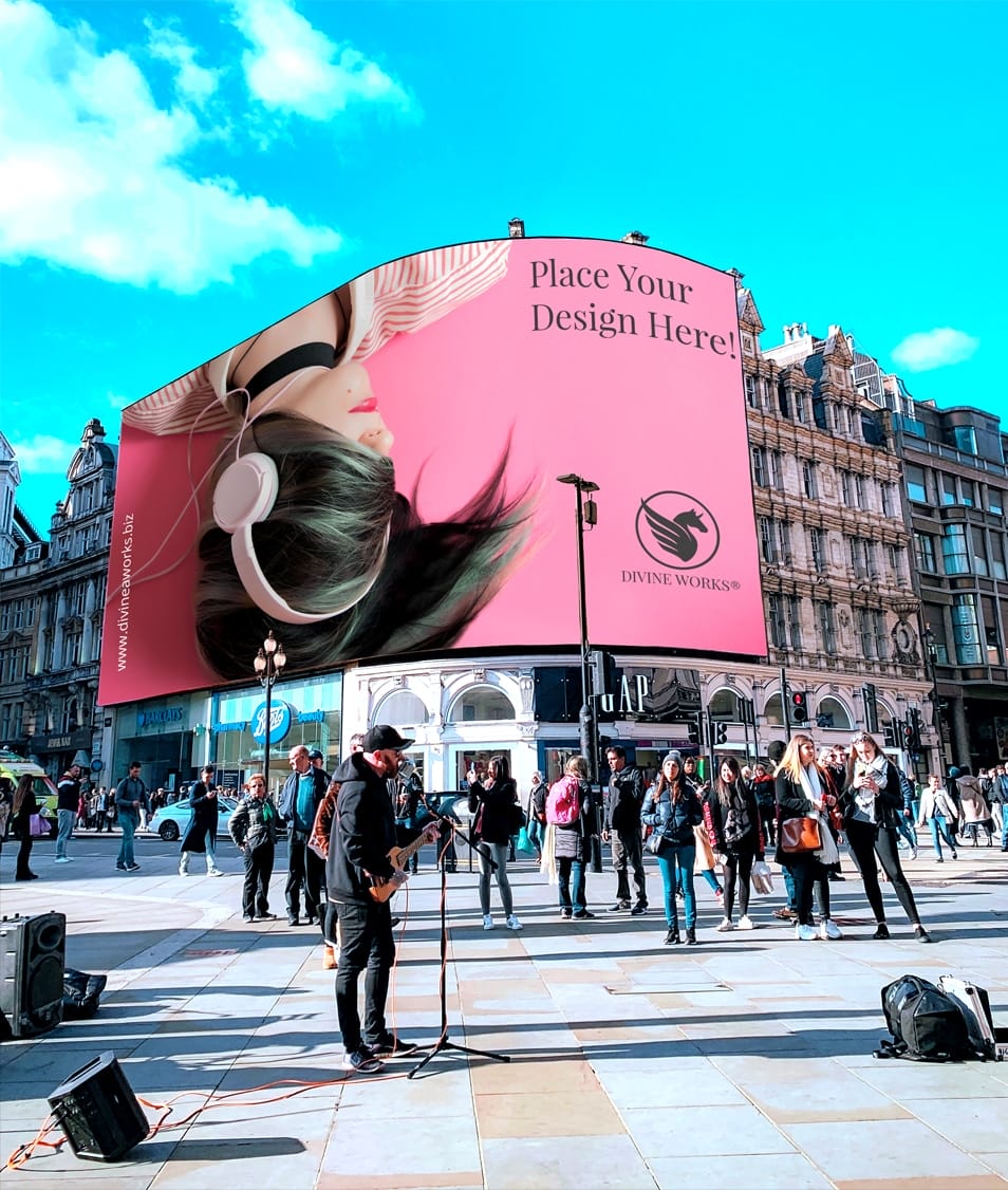 Outdoor Billboard Building Mockup