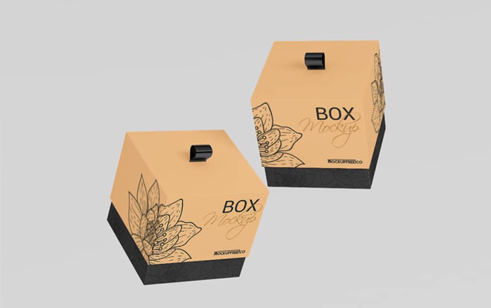 Paper Box Free PSD Mockups