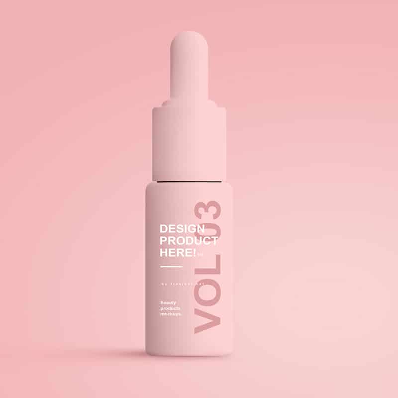Serum Bottle Mockups Design PSD