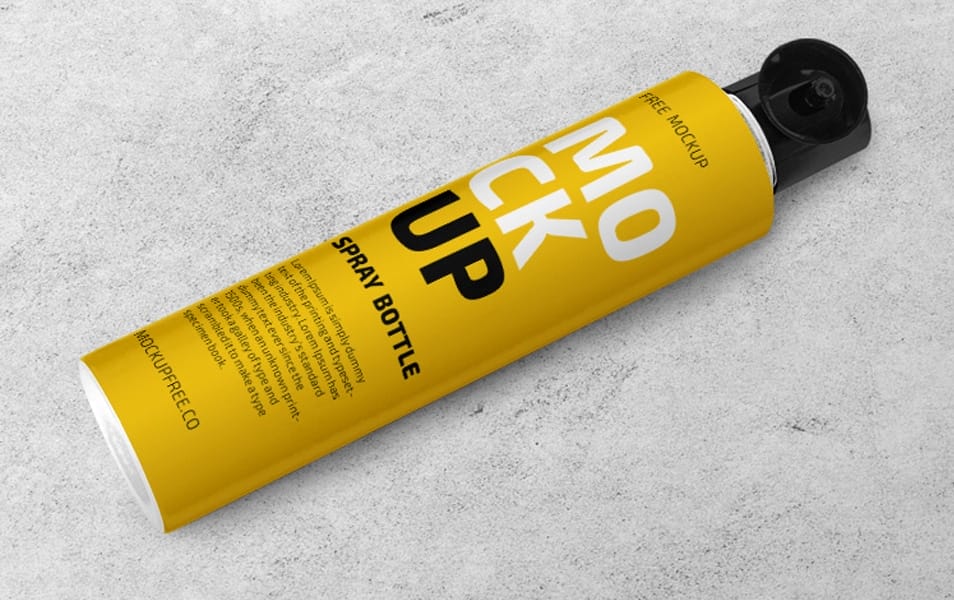 Spray Bottle Free PSD Mockup