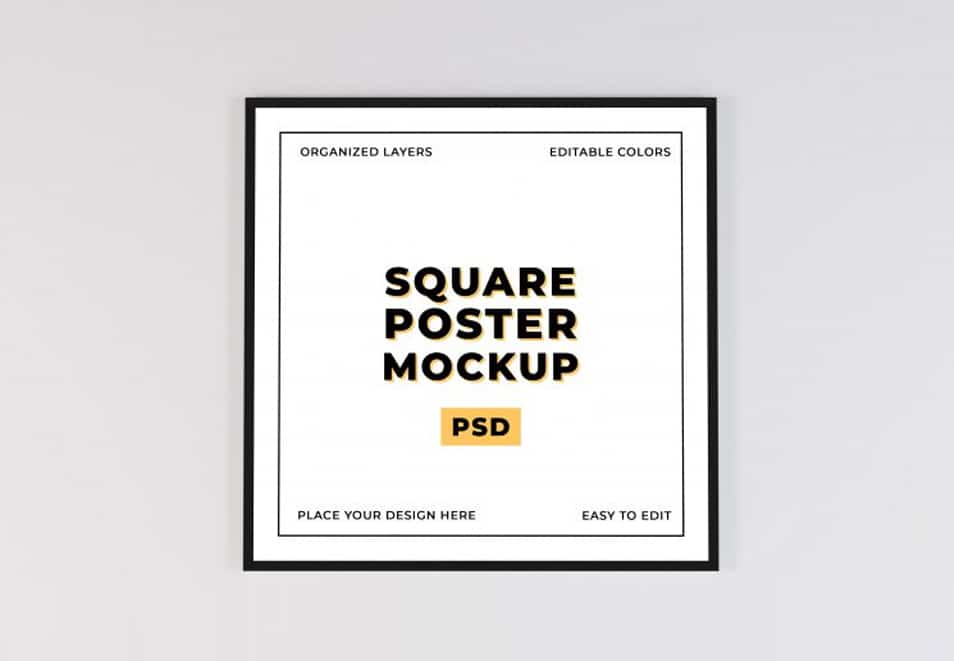 Square Poster Mockup