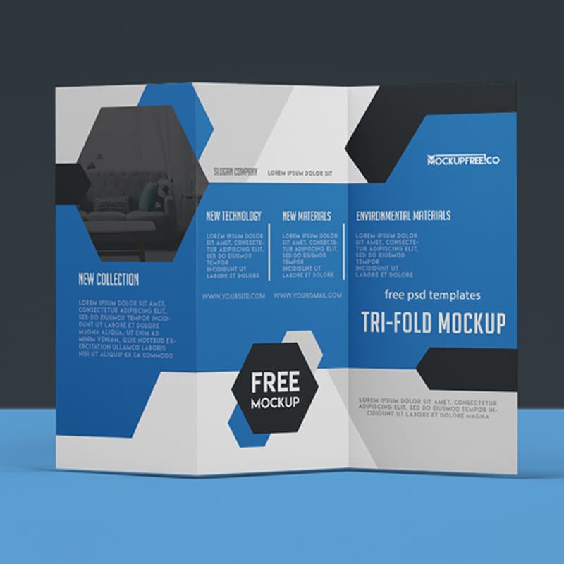 Tri-Fold Free PSD Mockups