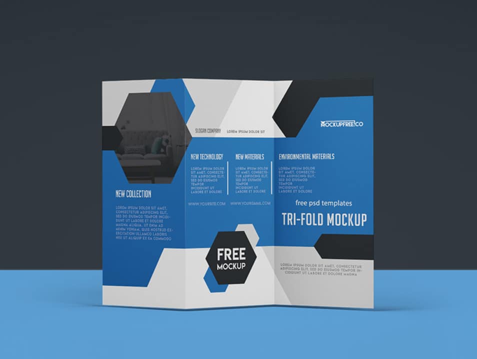 Tri-Fold Free PSD Mockups