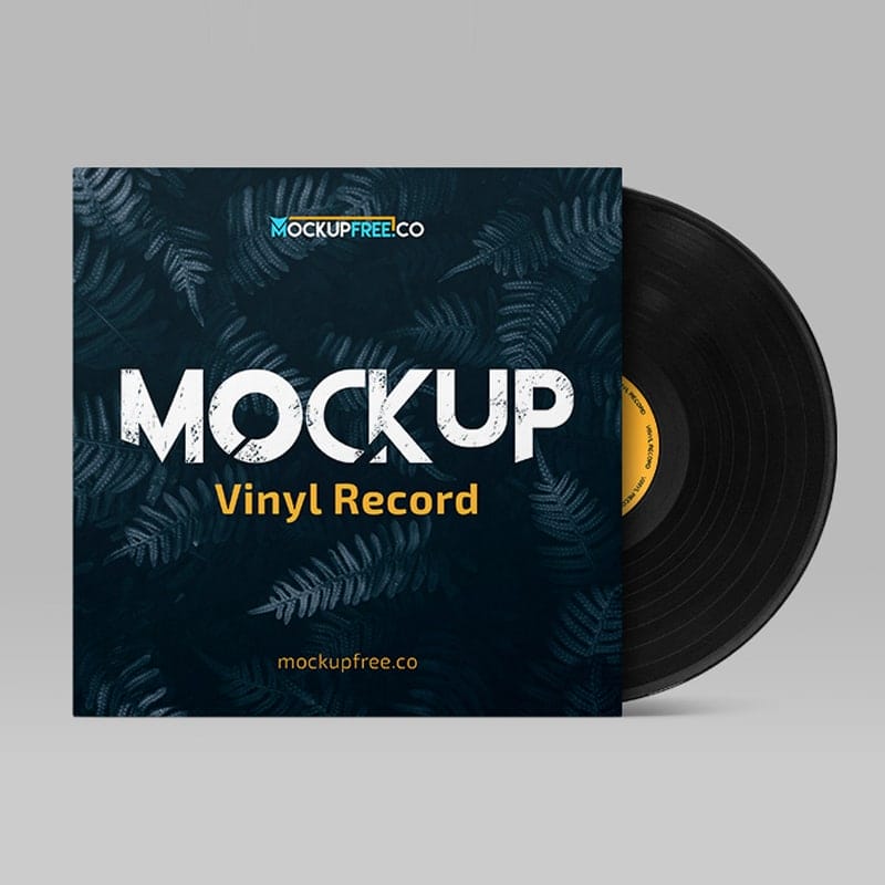 Vinyl Record Free PSD Mockup