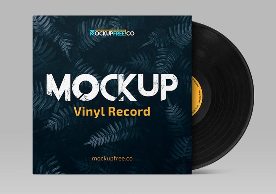 Vinyl Record Free PSD Mockup