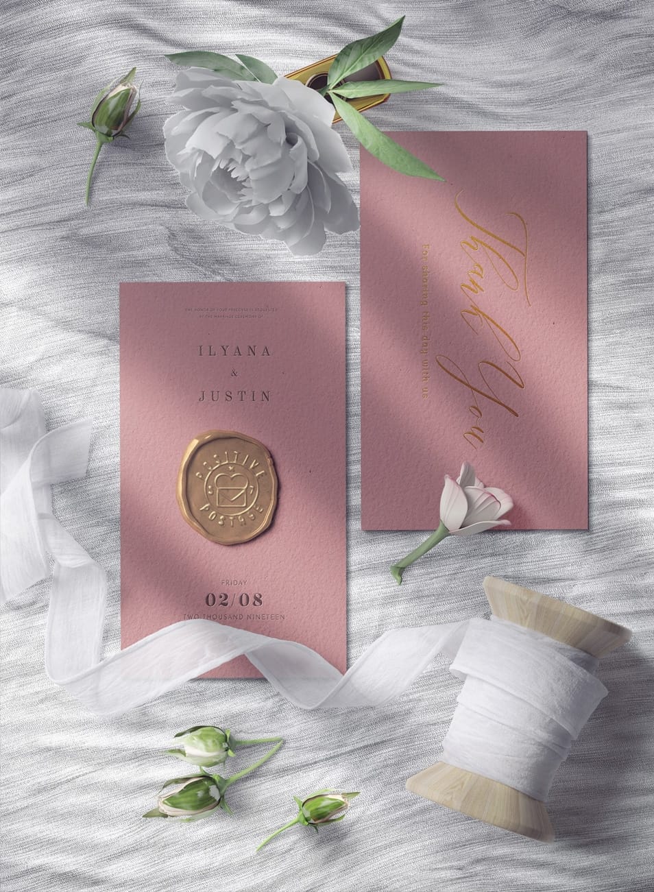 Download Wax Seal Invitation Mcokups With Shadow Overlay Mockup Top View Css Author